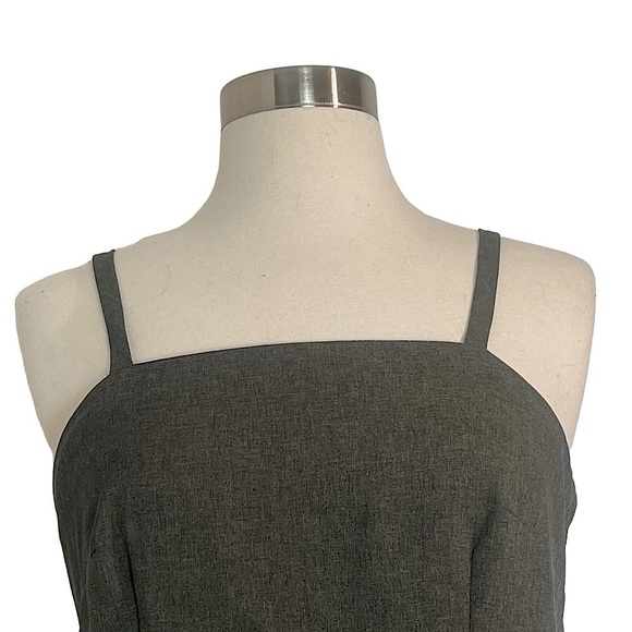 Vintage 90’s Green Grey Square Neck Cami Mini Dress Size Small. - Picture 2 of 8